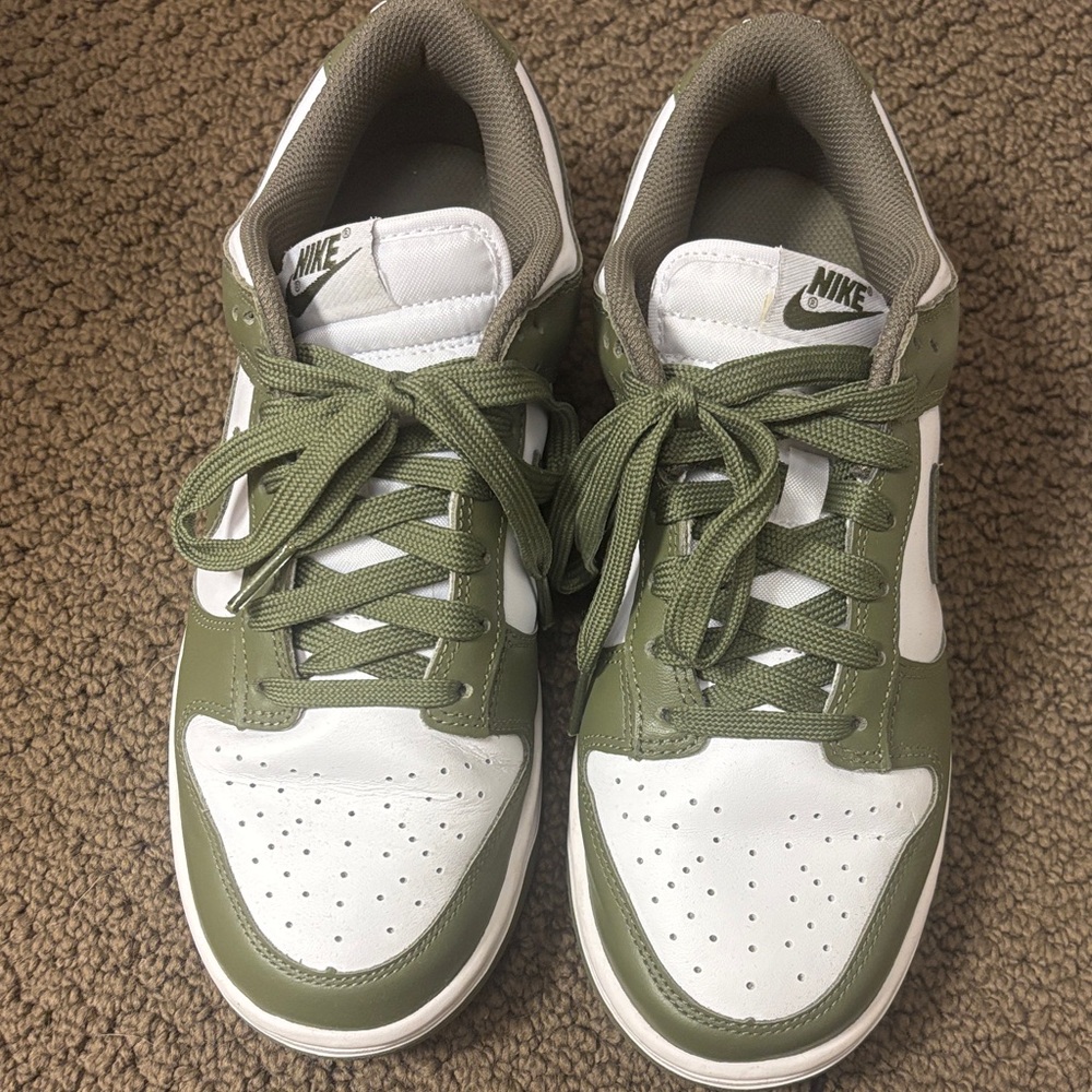 Nike Olive and White Athletic Shoes